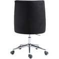 thumbnail image 3 of Meridian Furniture Karina Chaise de Bureau Pivotante Réglable en Velours Noir et Chrome, 3 of 12