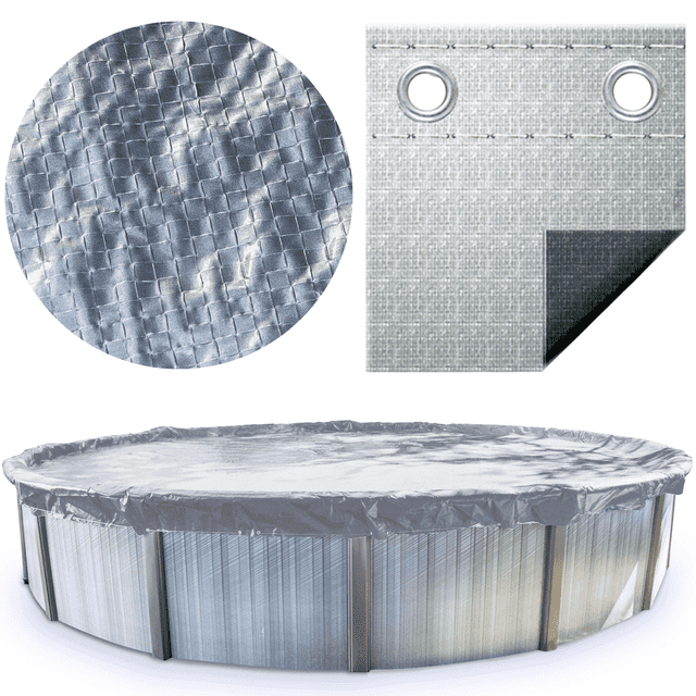 Swimline Hydrotools Silver King Winter Cover for 12x20 Ft Above Ground Pools