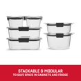 thumbnail image 4 of Rubbermaid Brilliance® Contenants de Conservation des Aliments Ronds et Rectangulaires Étanches, Ensemble de 12 Pcs, 4 of 6
