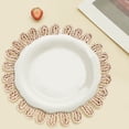 thumbnail image 2 of Napperon Rond Tissé pour Table à Manger, Napperon en Rotin Tressé Naturel avec Assiettes en Osier Ajourées pour Table de Cuisine de Vacances, 2 of 9