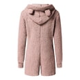thumbnail image 4 of Combinaison pour Femmes à Manches Longues à Capuche Pyjama Combinaison Décontractée d'Hiver Chaude Combinaison de Nuit Grande Taille Combinaison en Liquidation, 4 of 5