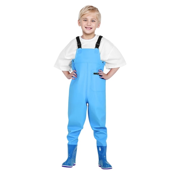 Chest Waders for Boys Fishing Waders with Boots Waterproof Overalls Suspender Mud Dirty Proof Rain Bib Pant Portable 6-7 Years Boys Girls Fashion