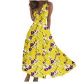 thumbnail image 1 of RKSTN Robes d'Invitée de Mariage pour Femmes Mode Décontractée Amples Grande Taille Évasées Robes d'Été Décontractées Bohèmes à Imprimé Floral Sans Manches à Col en V Poitrine Enveloppée Robes de Cocktail, 1 of 5