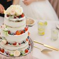 thumbnail image 5 of Cake Cutting Set for Wedding, Pie Server, Stainless steel Wedding Cake Knife and Server set, Golden Cake Cutter for Birthday, Parties and Events (Gold Serving Set), 5 of 5