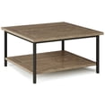 thumbnail image 1 of Pemberly Row Table Basse Carrée de 34 Pouces en Bois de Manguier Industriel, Brun Plage, 1 of 7