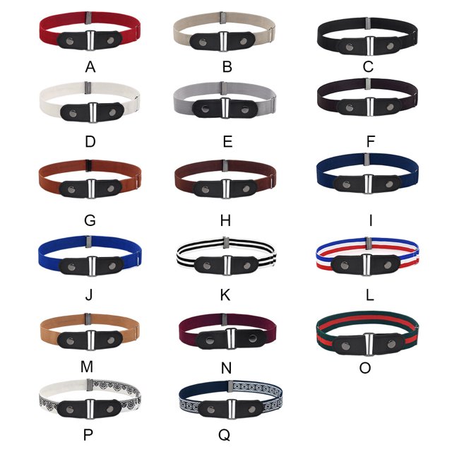 serony Ceinture Sans Boucle Invisible Alliage à la Mode Durable Pratique Élastique Unisexe Homme Multicolore Bricolage Accessoire Jeans Bande Rouge