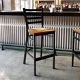 thumbnail image 2 of Bowery Hill Metal Restaurant Bar Stool in Black and Natural, 2 of 9