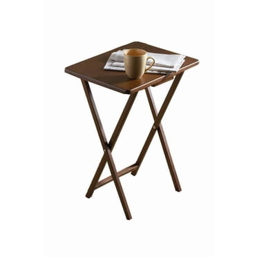 Mainstays Table-plateau couleur noyer
