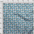 thumbnail image 3 of oneOone Cotton Silk Medium Blue Fabric Checks Heart & Craft Projects Decor Fabric Printed By The Yard 42 Inch Wide, 3 of 4