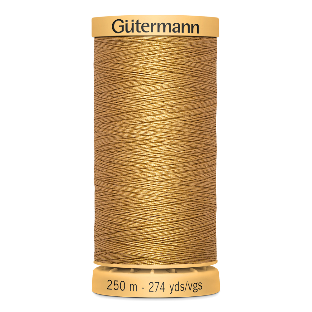GÜTERMANN Cotton 50wt Thread, 250 m (273.4 yd), Black, Strong & Lustrous for Sewing