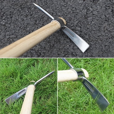 Vaidha Pick Axe Garden Hoe Detachable Pickaxe Hoe Stainless Steel Pickaxe Hoe With Wooden Handle Heavy Duty Wood Pick Axe Garden Mattock Tool For Transplanting Di