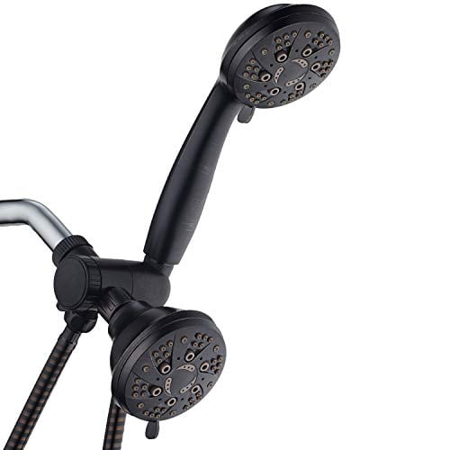 AquaDance Oil Rubbed Bronze High Pressure 3-Way 48-Setting Rain/Handheld Shower Head Combo – Angle Adjustable, Anti-Clog Jets, Tool-Free Installation-
