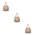 thumbnail image 4 of kurtrusly 1/2/3 Wide Application Convenient And Practical Chain Handbag For Women - Foldable Shoulder Bag Fashion PU Chain Shoulder Bag golden 3PCS, 4 of 6