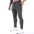 thumbnail image 4 of FAIWAD Men's Slim Sweatpants Elastic High Waist Drawstring Workout Athletic Pants with Pockets, 4 of 7