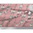 thumbnail image 3 of Soimoi Poly Georgette Fabric Leaves & Peony Floral Decor Fabric Printed Yard 52 Inch Wide, 3 of 5