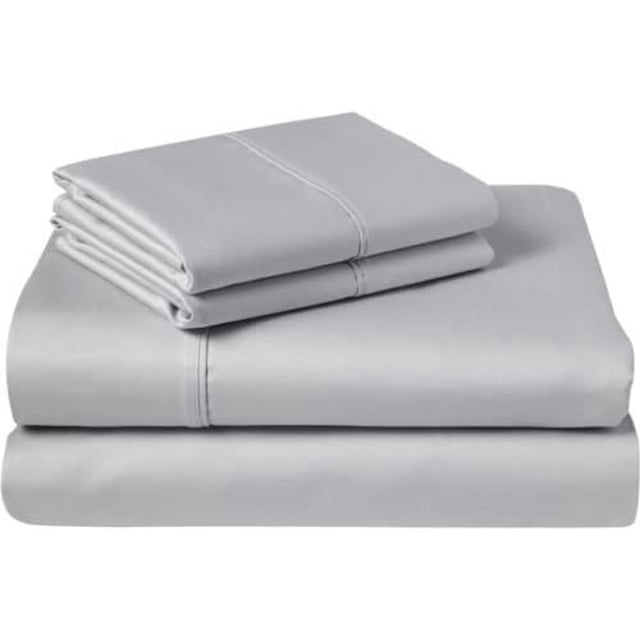 1200 Thread Count 100% Egyptian Cotton 3-Piece Fitted Sheet ( 1 Fitted Sheet + 2 Pillow Covers) 30 Inches Deep Pocket Size Solid Pattern