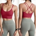 thumbnail image 2 of Gubotare Soutiens-Gorge de Sport pour Femmes, Brassière de Sport Extensible Sans Coutures Confortable pour le Yoga pour Femmes Soutiens-Gorge pour Femmes (Rouge, TG), 2 of 5