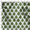 thumbnail image 4 of Soimoi Green Heavy Canvas Fabric Floral Block Printed Fabric 1 Yard 58 Inch Wide, 4 of 5