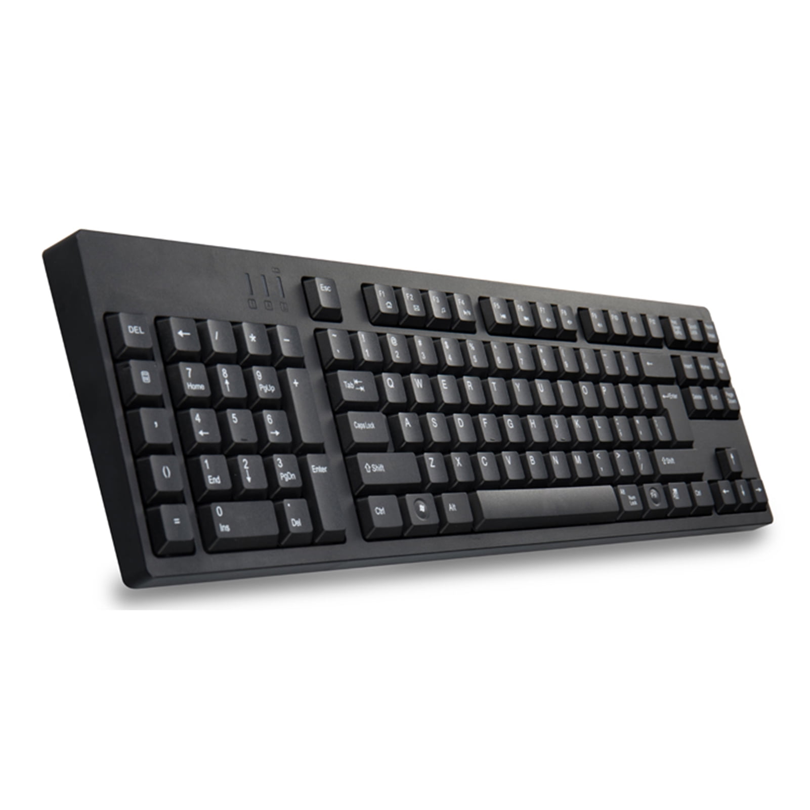 TFixol Left-Handed Mechanical Keyboard with 109 Keys, ABS Black Design, Dual USB Micro Interface, 1.45M Cable, 10M+ Keystroke Durability, Compact 463x137x23mm Size, 475g Lightweight