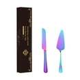 thumbnail image 2 of Sentmoon Flatware Forks and Spoons Silverware Set Spoons and Forks Set Stainless Steel Bread Knife Cake Knife Cake Cheese Pizza Spatula -Plated Long Thick Cutlery Gift Set, 2 of 3