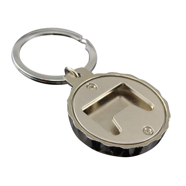 Unisex Creative Beer Bottle Cap-Shaped Bottle Opener Keychain Keyring Gift