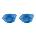 thumbnail image 2 of kurtrusly Wedding Birthday Party Cake Restaurant Reusable Washable Mousse Round Mould Kitchen Gadget Accessories Blue 10 Inch 2Set, 2 of 6