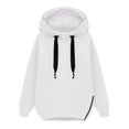 thumbnail image 1 of Timegard Women's Hoodies Sweatshirt Plus Size Side Zipper Split Fall Winter Comfy Oversized Pullover, 1 of 4