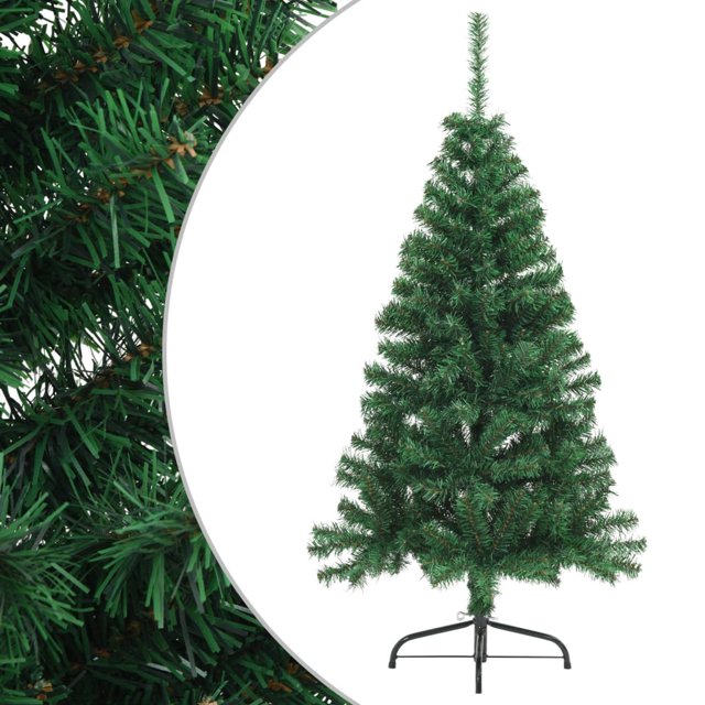 vidaXL Artificial Half Christmas Tree with Stand Green 180 cm PVC