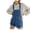01 Blue, variant on Weiqiqre Women Shorts Fashion Women's Summer Casual Pocket Romper Long Playsuit Strap Button Jumpsuit