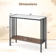 thumbnail image 3 of Costway Table Console de 36 Pouces avec Plateau en Pierre Frittée et Tablette Ouverte pour Salon, 3 of 10