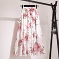 thumbnail image 1 of POINTERTECK Jupe Longue Bohème Longue en Chiffon à Imprimé Floral Taille Haute pour Femmes Robe d'Été Plage Ensoleillée, 1 of 2