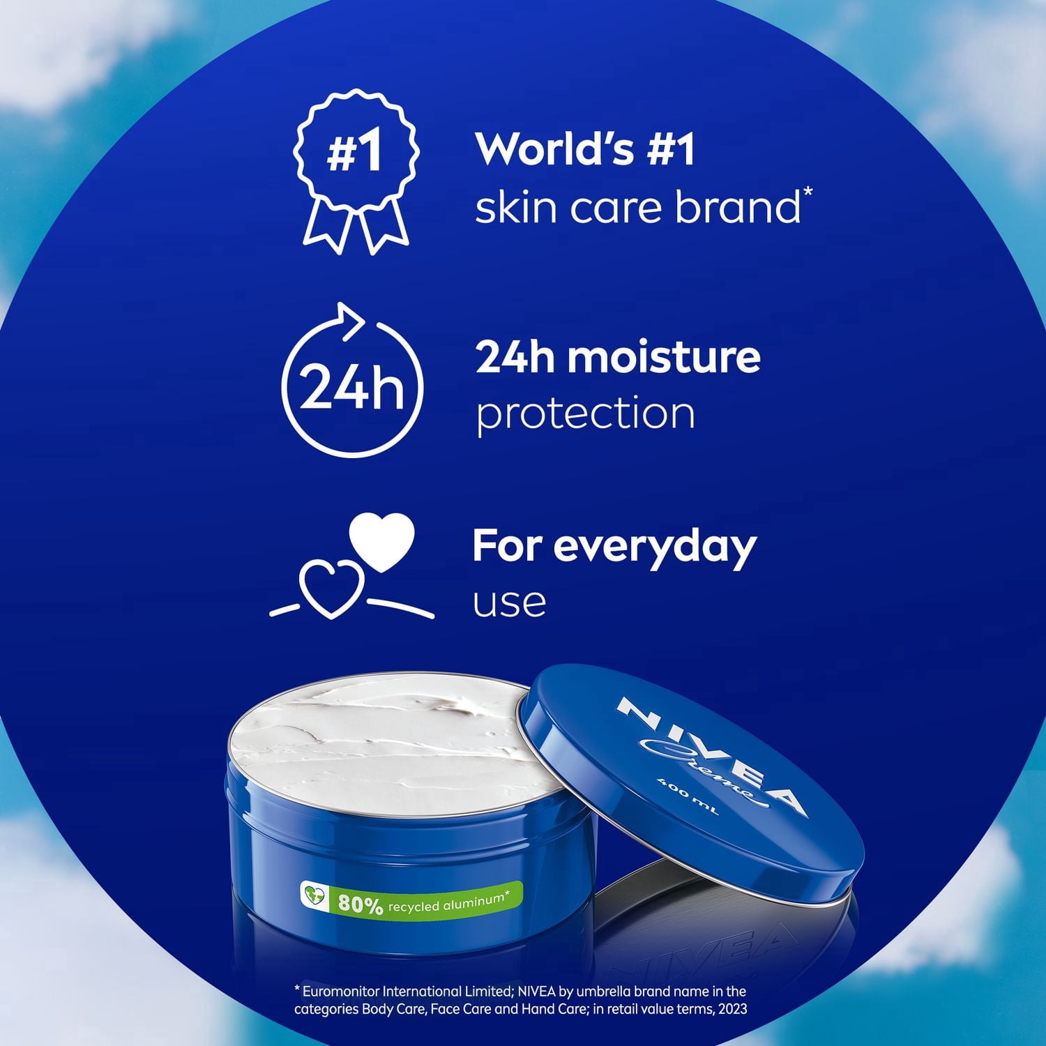 NIVEA Creme, Crème Hydratante Tout Usage, pour le Visage, les Mains, Corps