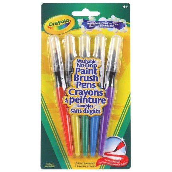 Crayola 5 Paint Brush Pens Washable Arts & Crafts