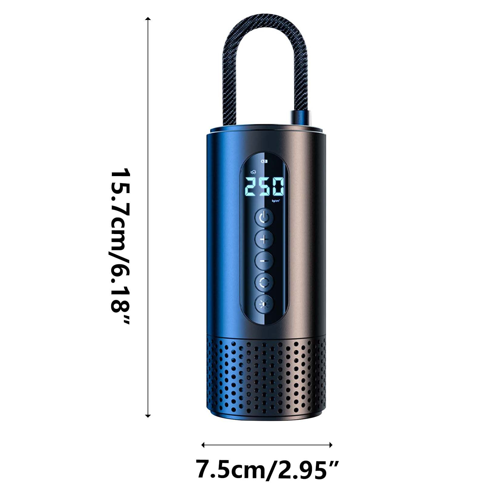 Car Tire Pump, Tire Machine Portable Compressor: 30L/S, Fast Tire Machine, with 8000Mah Portable Pump, Suitable for Car Tires Car Tire Inflator