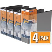 QuickFit® View Binder, D Ring, 4 Pack, 4"