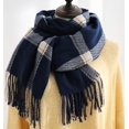 thumbnail image 2 of 1PCS Foulard Chaude à Carreaux Bleue d'Hiver, 2 of 2