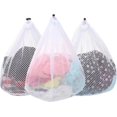 thumbnail image 1 of 3Pcs Mesh Laundry Bags Washing Machine Wash Jumbo Delicates Clothes Bed Linen Toys Drawstring Closure Sturdy XXLarge 28 x 26 Inches, 1 of 6