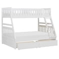 thumbnail image 4 of Lexicon Galen 2-Storage Boxes Transitional Wood Twin over Full Bunk Bed in White, 4 of 8