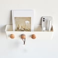 thumbnail image 1 of Yhmxh Shoe Rack-Shoe Organizer Shoe Storage Shoe Cabinet Wall Storage Shelf with Hooks Remote Control Multifunctional Stand Box Sticky Bracket Bathroom Bedroom Living Room Wall Storage storage rack, 1 of 9