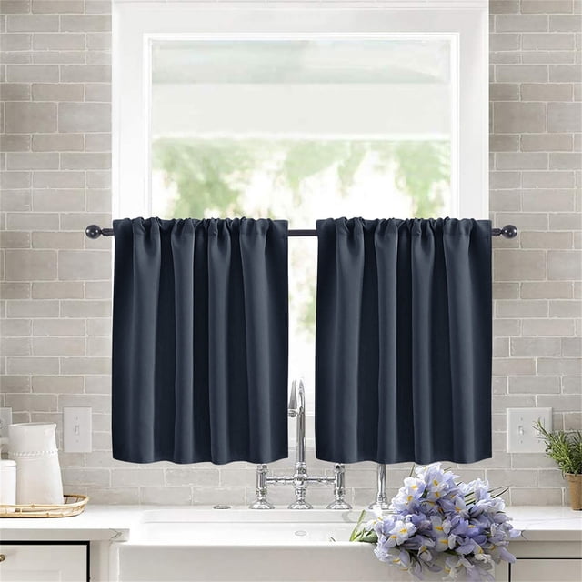 PRETXORVE Solid Color Curtains Living Room Bedroom Kitchen Partition Curtains Home Curtains