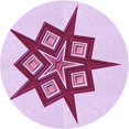 thumbnail image 1 of Ahgly Company Tapis Rond Lavable en Machine Intérieur Transitionnel Magenta Rose, 7 Pieds Rond, 1 of 7