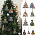 thumbnail image 2 of Hanging Pendant Merry Christmas Design Weaher Resistant Wooden Auto Crafts  Tree Decoration Festival Gift, 2 of 8