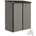 thumbnail image 1 of Outsunny 5'x3' Outdoor Storage Shed w/ Single Door, Grey, 1 of 10