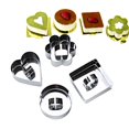 thumbnail image 5 of DIY Stainless Steel Mousse Cake Ring Mold Flower Heart  Square Shape Layer Slicer Cookie Cutter, 5 of 5