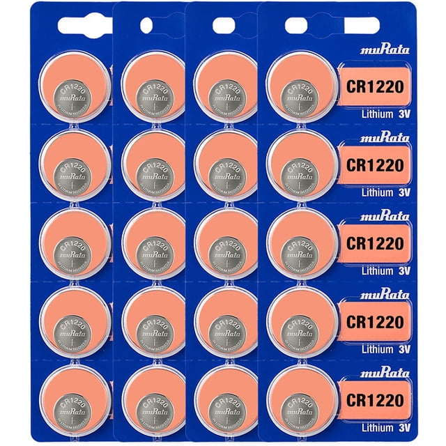 Murata CR1220 Pile 3V Pile à Pièces au Lithium (20 Piles)