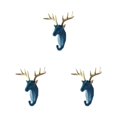 thumbnail image 1 of Wweixi Coat Hooks Easy To Install And Wide Application For Added In Daily Life Retro blue (deer) 3Set, 1 of 6