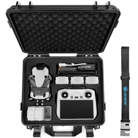 Lekufee Waterproof Hard Carrying Case for DJI Mini 4 Pro Drone/DJI Mini 4/Mini 3 Pro/Mini 3 Drone and DJI RC 2/DJI RC/RC N2/RC N1 Remote Controller and Accessories(Case Only)