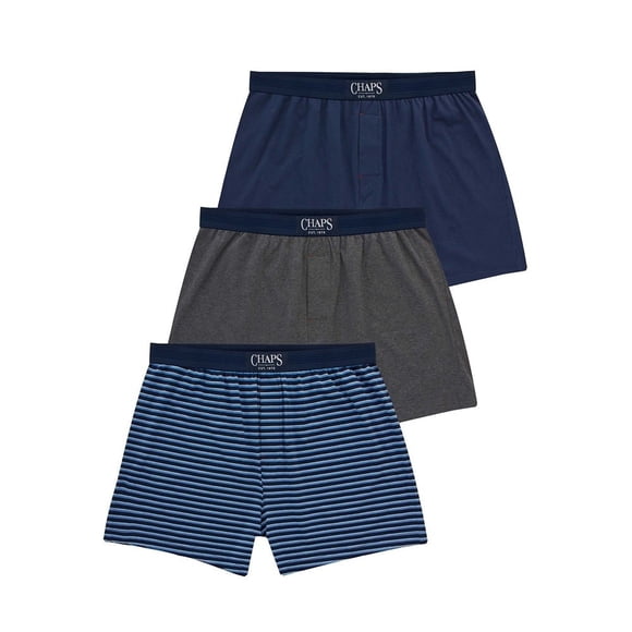 Chaps Men's Knit Boxer 3-Pack - CUKBP3 (ALKO, S)