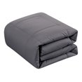 thumbnail image 3 of Goose Down Alternative Microfiber Quilted Solid Comforter - Queen/Grey, 3 of 6