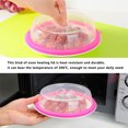 thumbnail image 3 of Stackable Refrigerator Plate Cover Fresh-keeping Oil Lid Sleeve High Bowl Covers Splash-proof Oil Lid Microwave Oven Caps Gadgets Container pink, 3 of 8